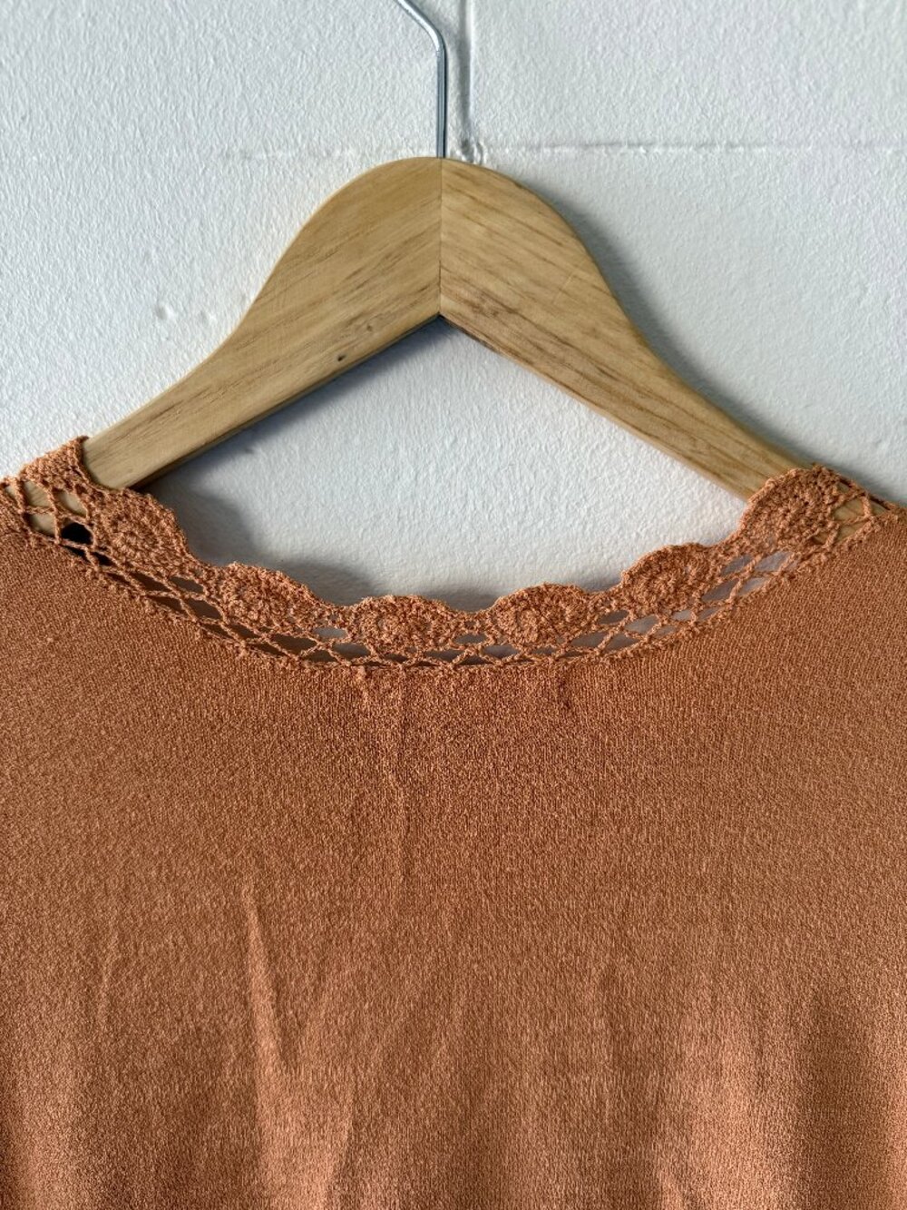 Anne Klein | Crochet Boho Short Sleeve Cardigan | Small - Picture 8 of 9